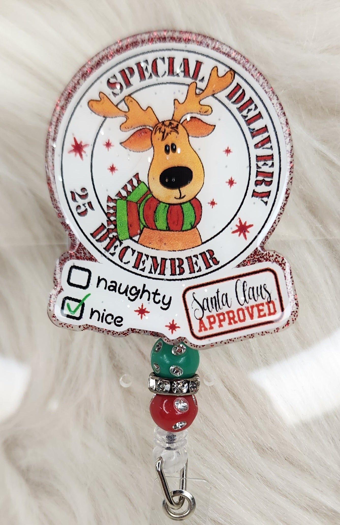 Special Delivery Badge Reel Face