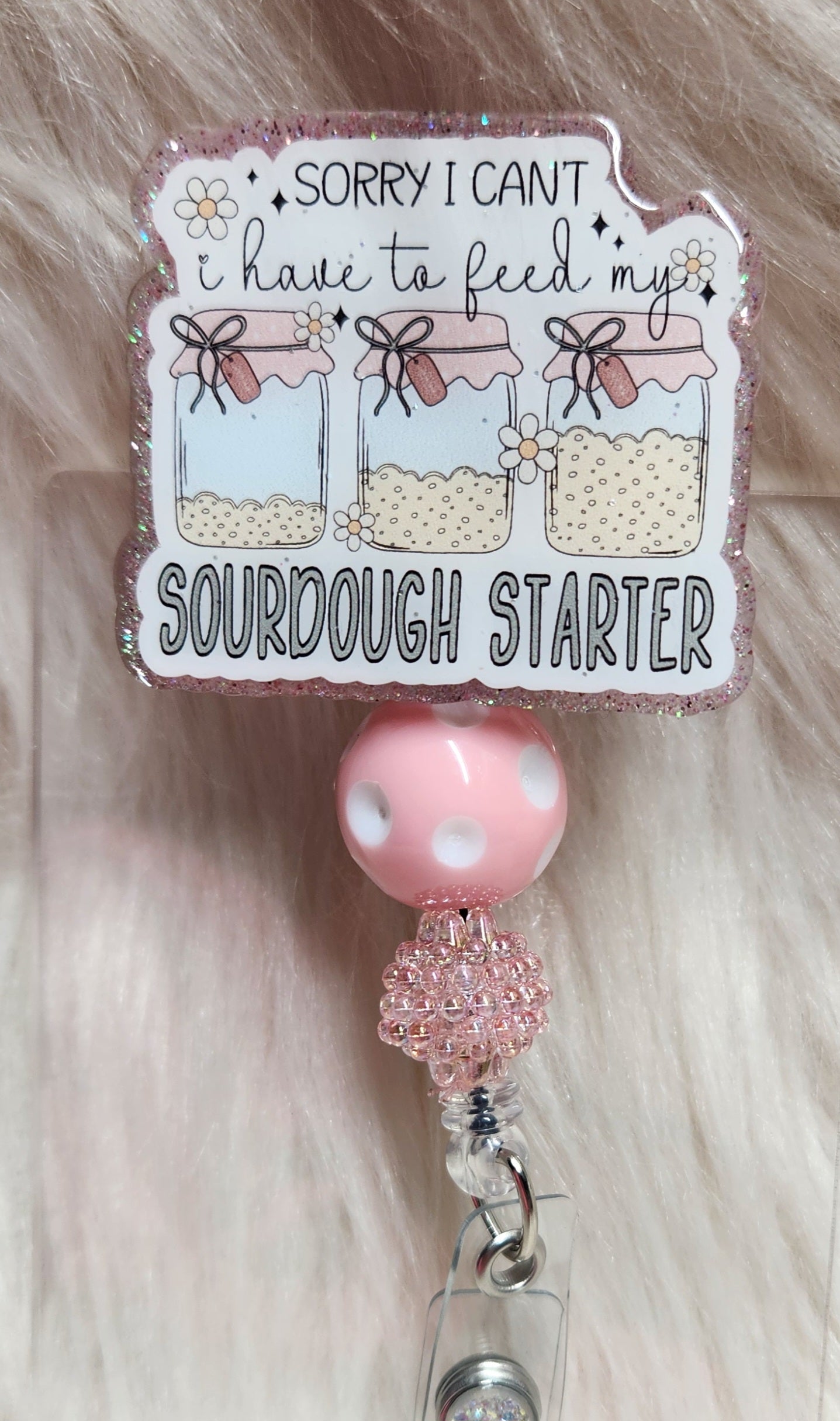 Sourdough Starter Badge Reel Face