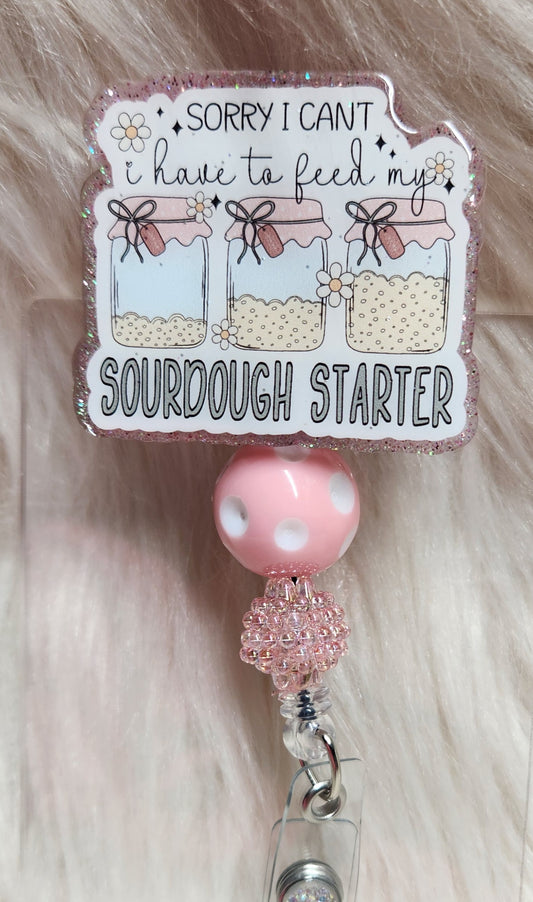 Sourdough Starter Badge Reel Face