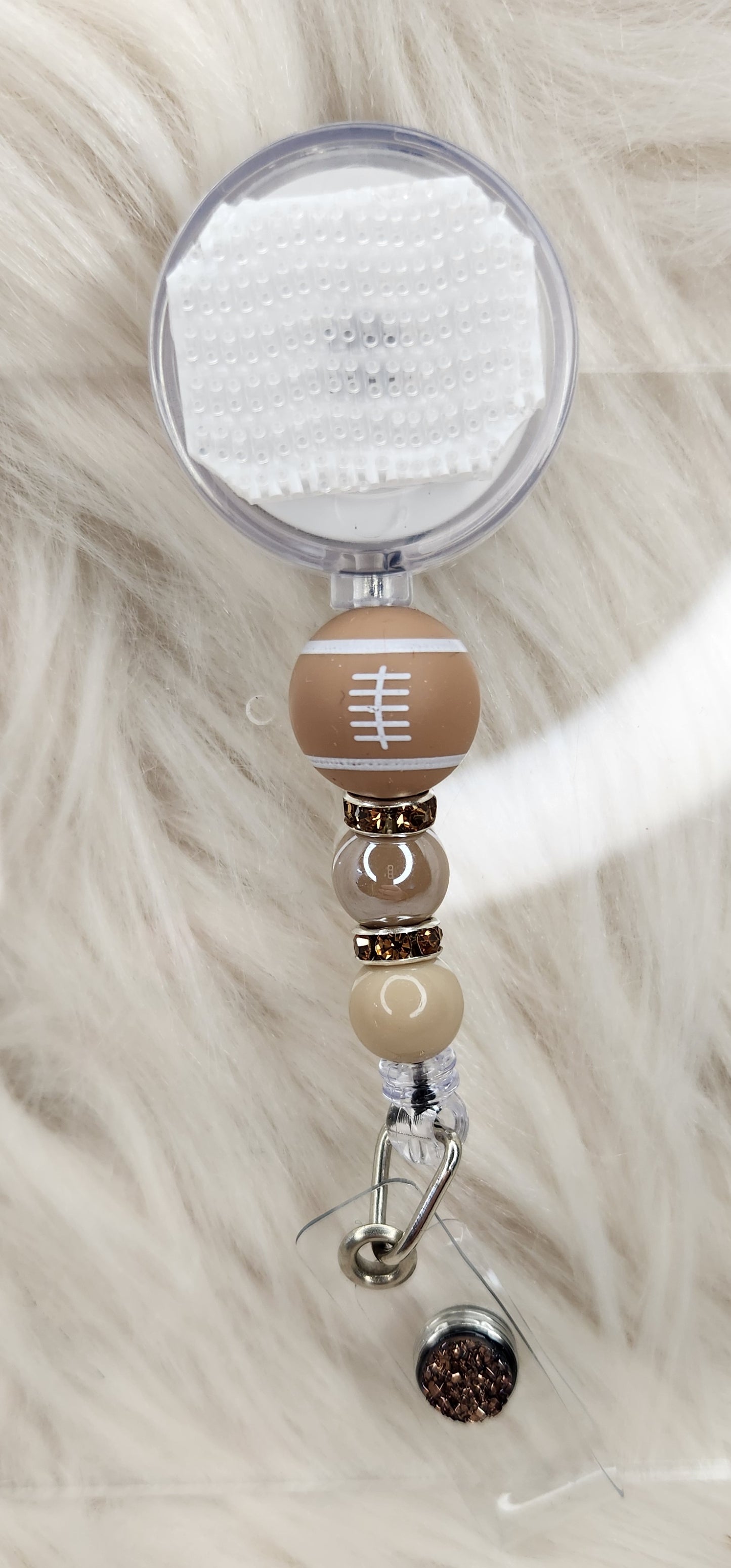 Football Badge Reel(Alligator Clip)