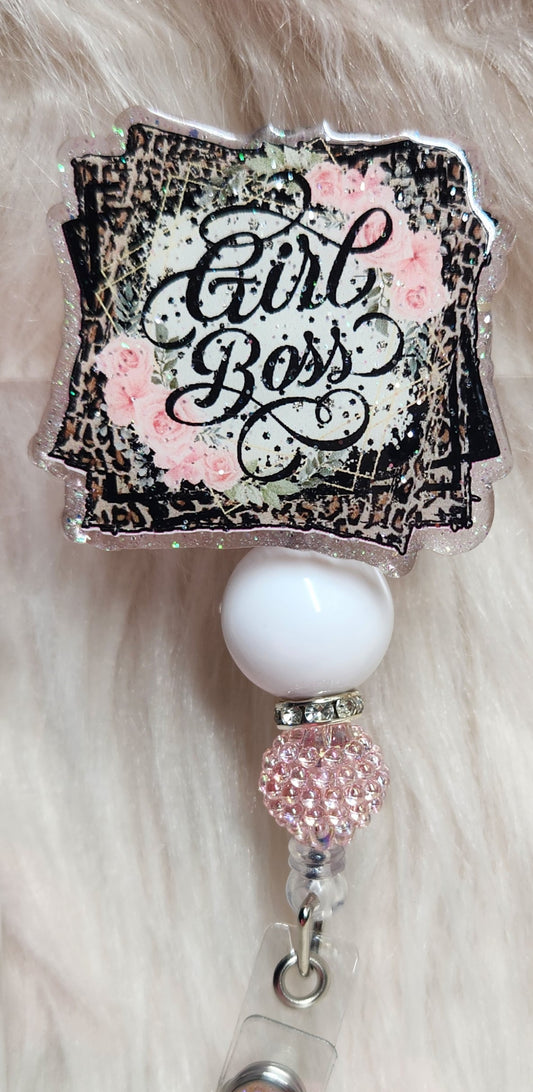 Girl Boss Badge Reel Face
