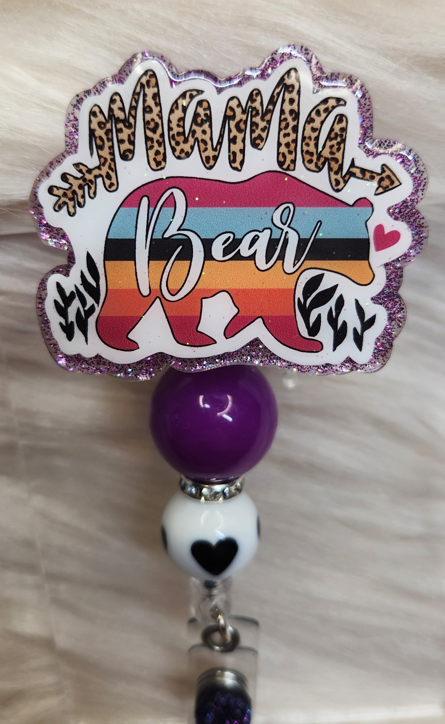 Mama Bear Badge Reel Face