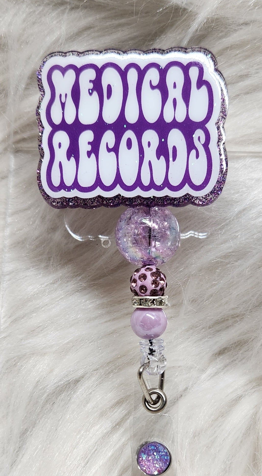 Medical Records Badge Reel Face