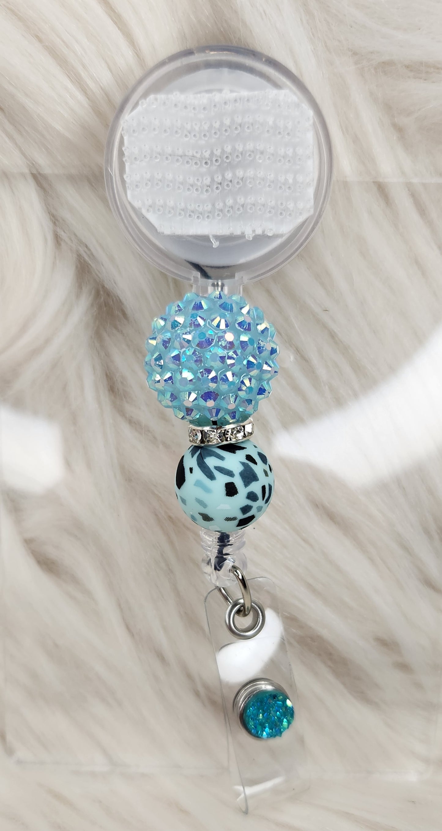 Light Blue/Mint Badge Reel(Alligator Clip)