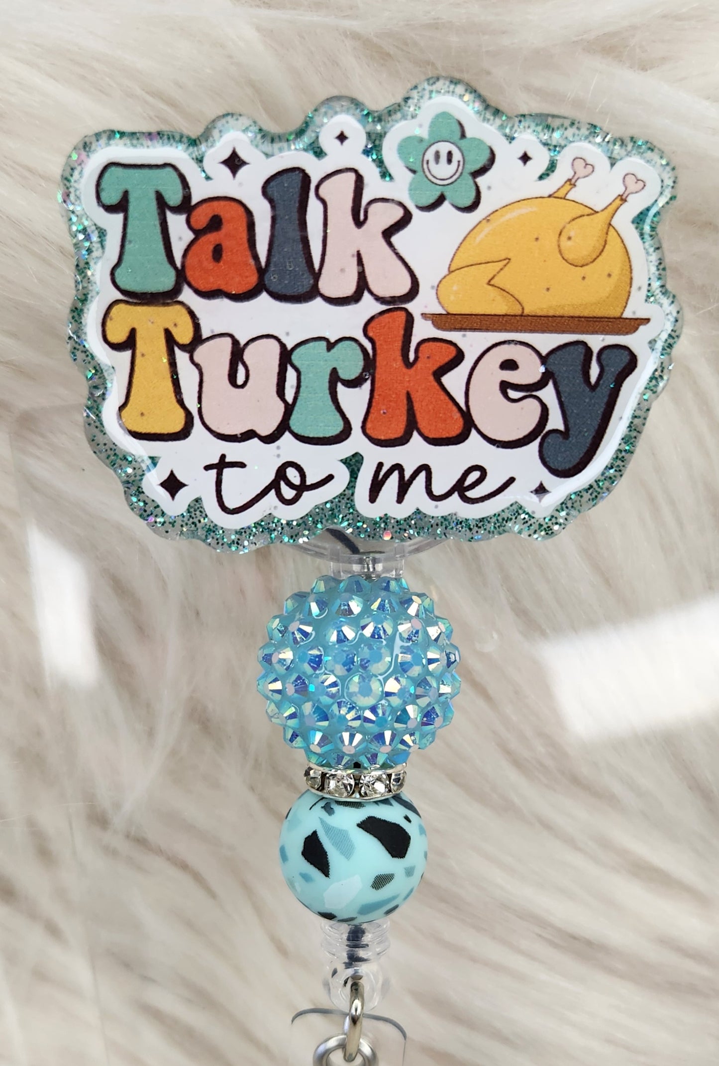 Talk Turkey Badge Reel Face
