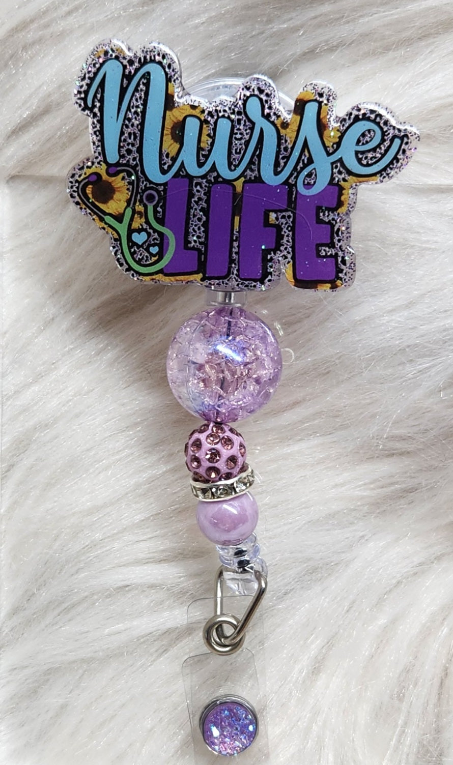 Nurse Life Badge Reel Face