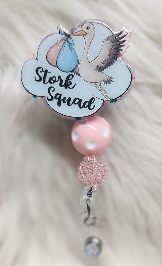 Stork Squad Badge Reel Face