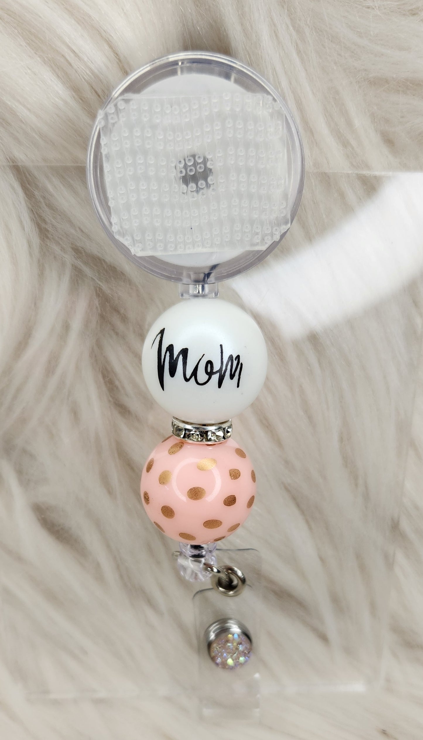 Mom Badge Reel(Alligator Clip)