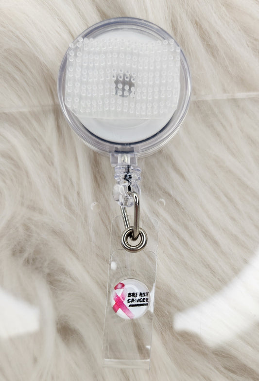 Breast Cancer Basic Badge Reel(Alligator Clip)