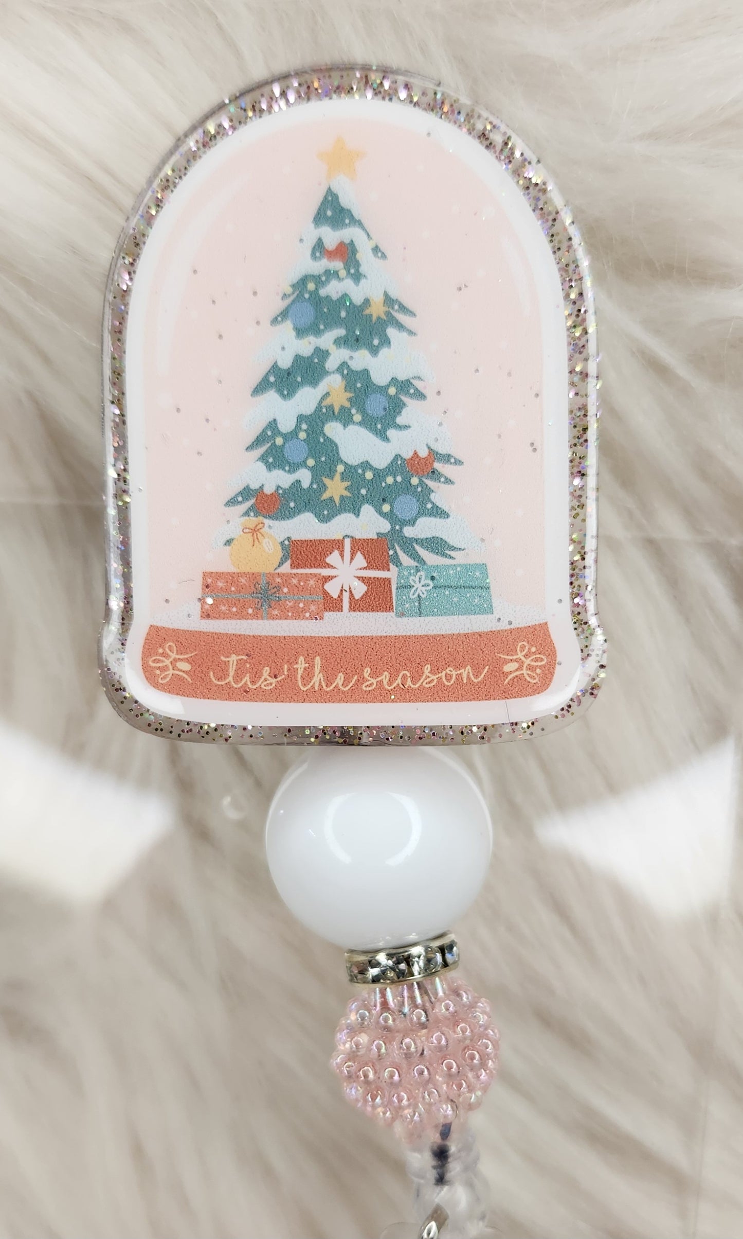 Tis The Season Globe Badge Reel Face