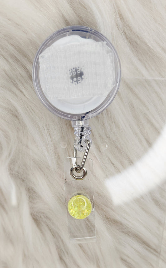 Yellow #1 Basic Badge Reel(Alligator Clip)