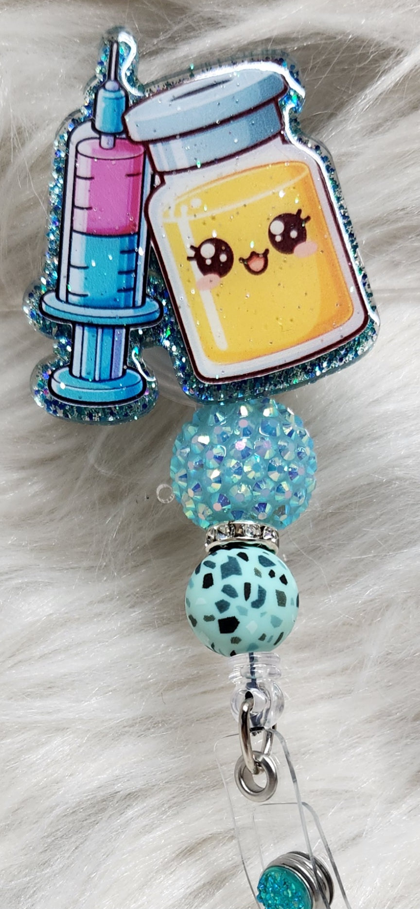Smiley Meds Badge Reel Face