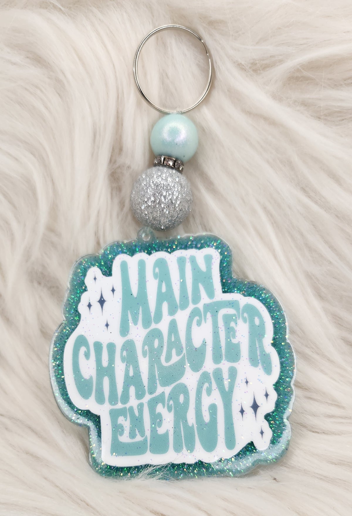 Main Character Beaded Acrylic Keychain