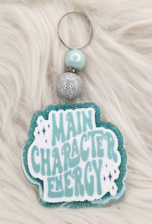 Main Character Beaded Acrylic Keychain