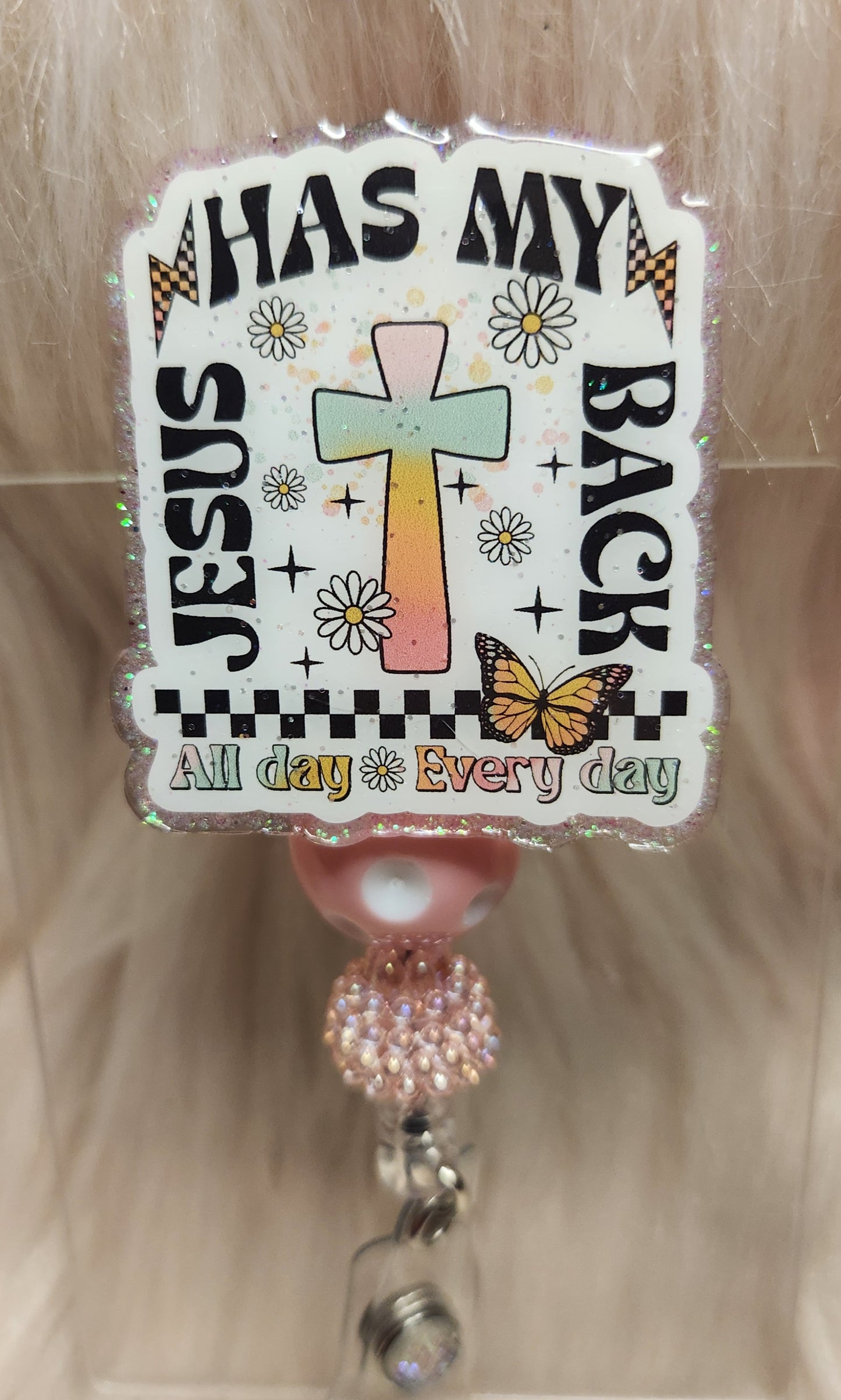 Jesus Has My Back #1 Badge Reel Face