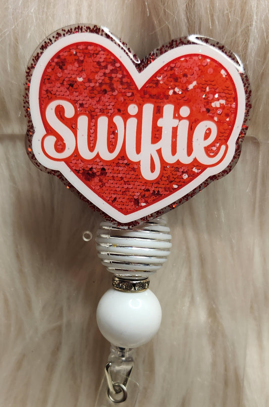Swiftie #2 Heart Badge Reel Face
