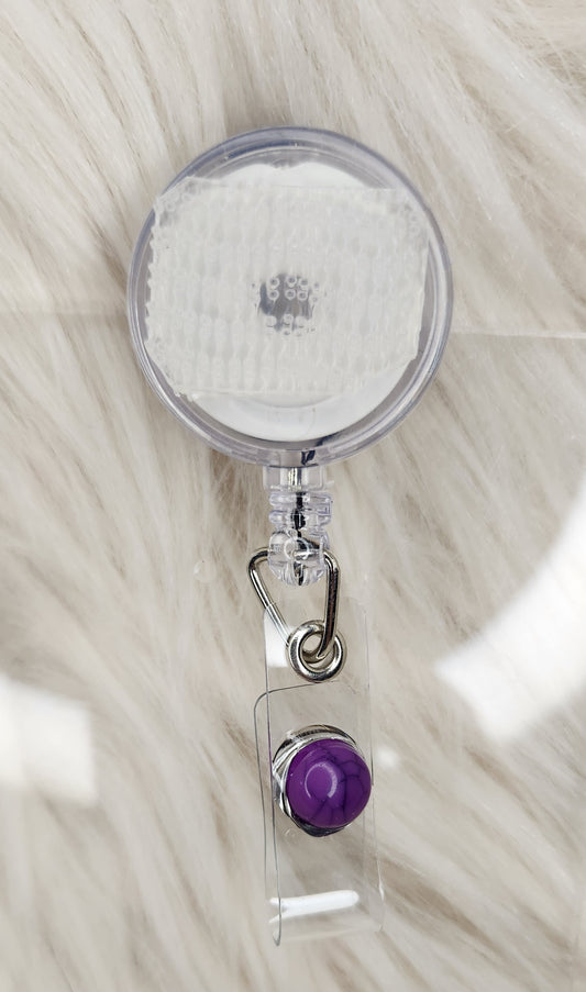Purple Basic Badge Reel(Alligator Clip)