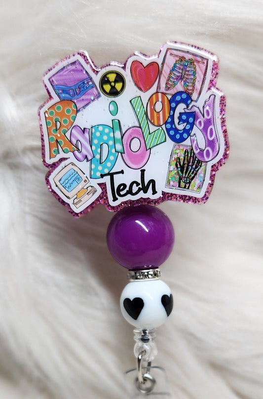 Radiology Tech Badge Reel Face