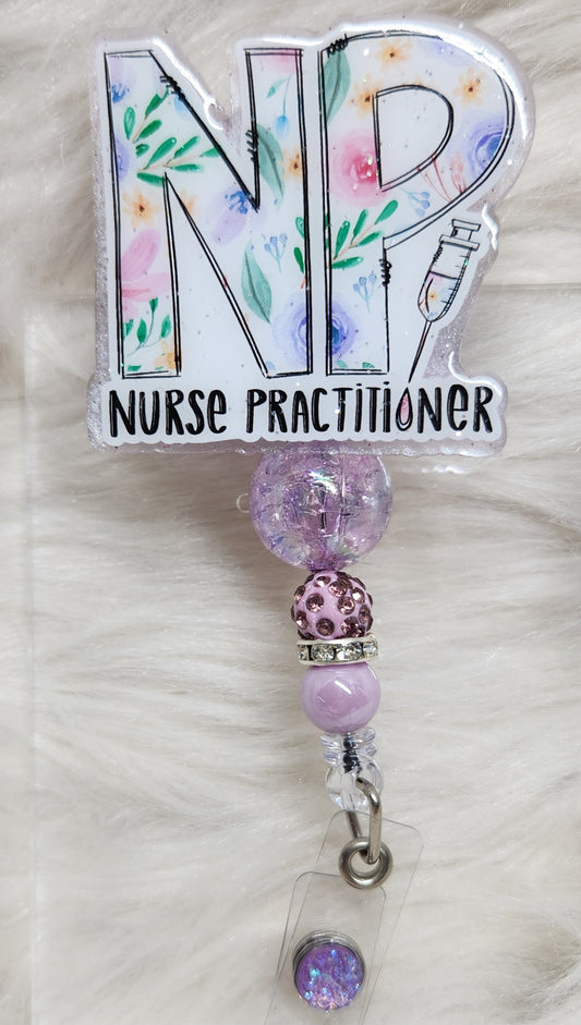 Nurse Practitioner Badge Reel Face