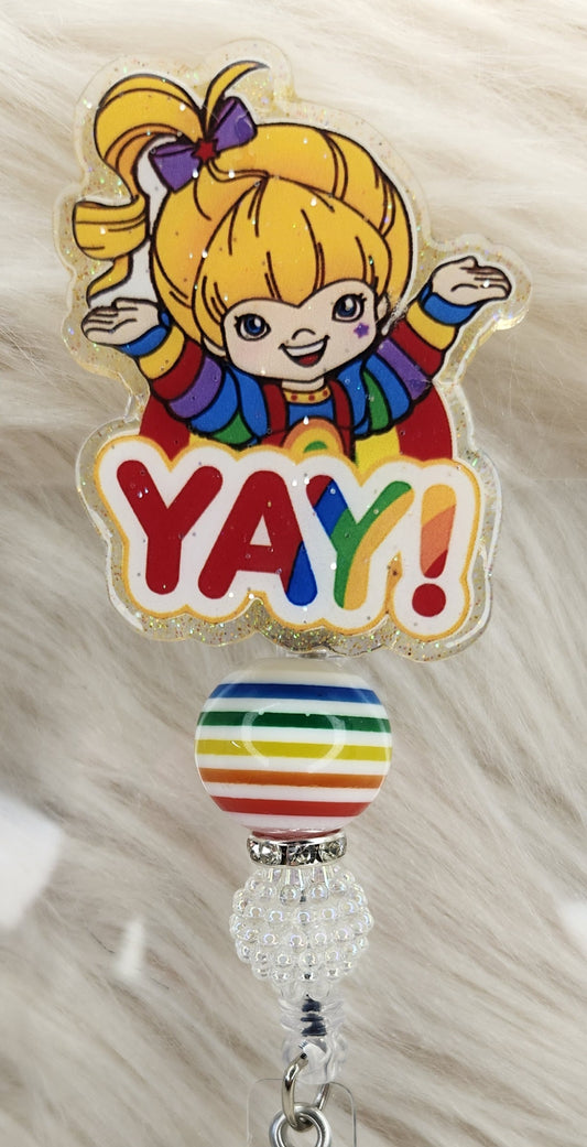 Rainbow Girl Badge Reel Face