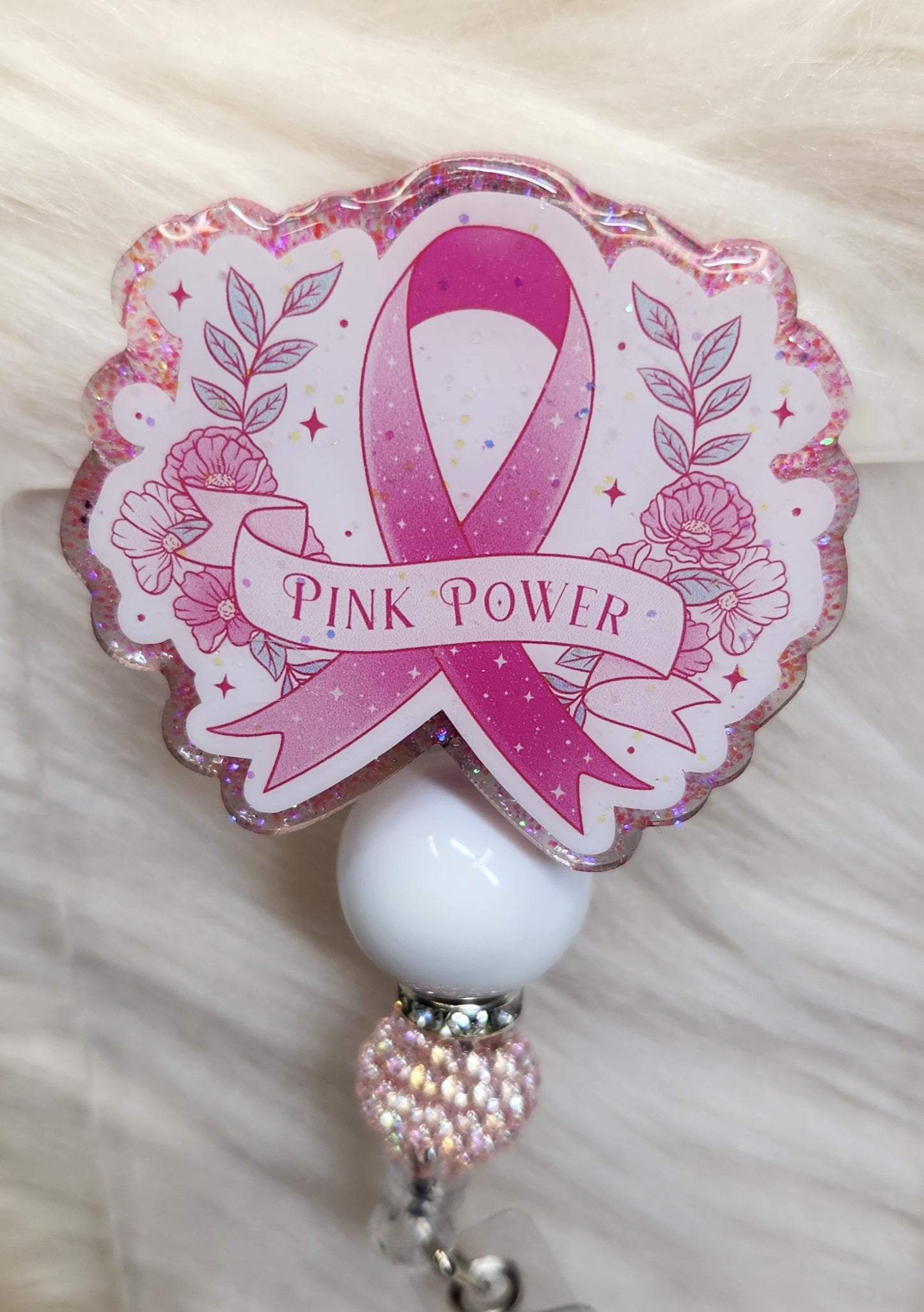 Pink Power Badge Reel Face