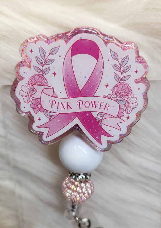 Pink Power Badge Reel Face