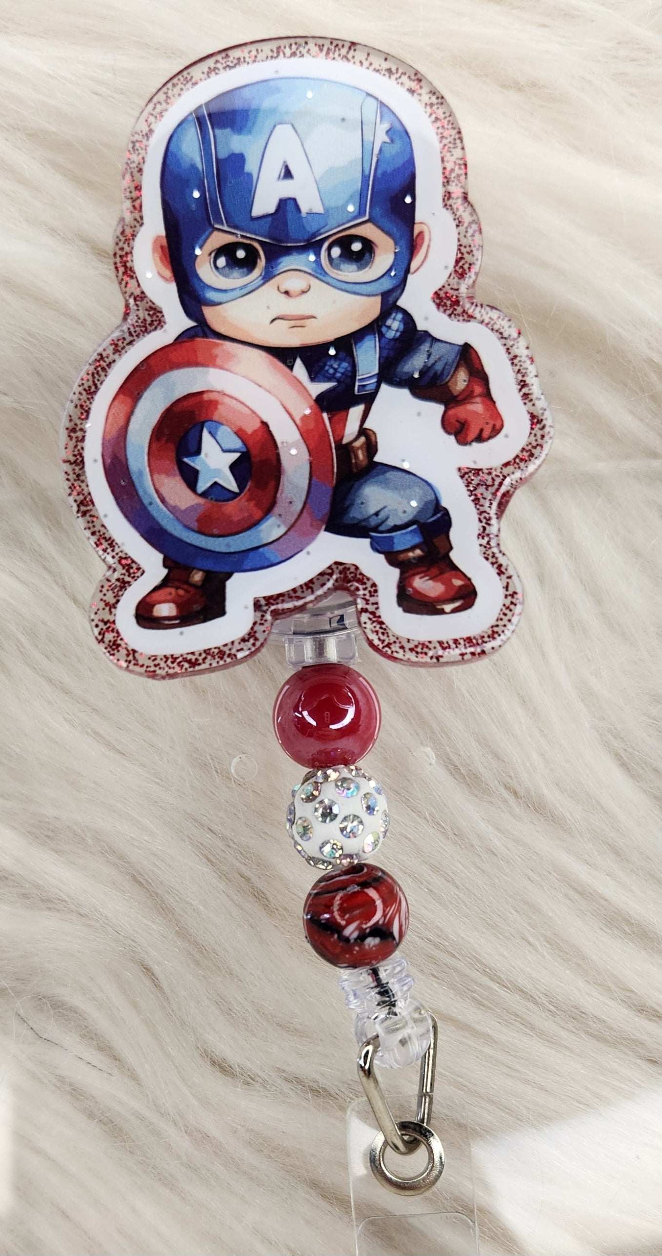 Captain USA Badge Reel Face