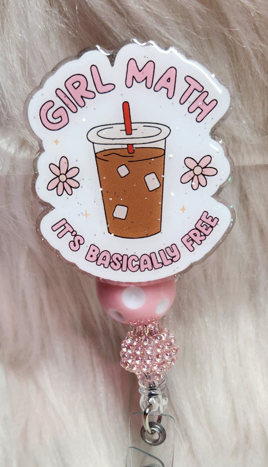 Girl Math #1 Badge Reel Face
