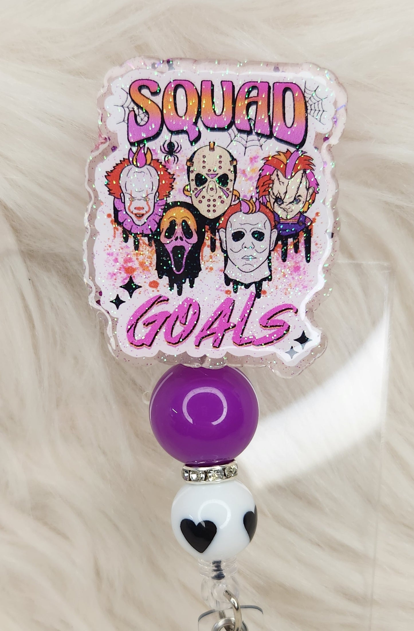 Squad Goals Badge Reel Face