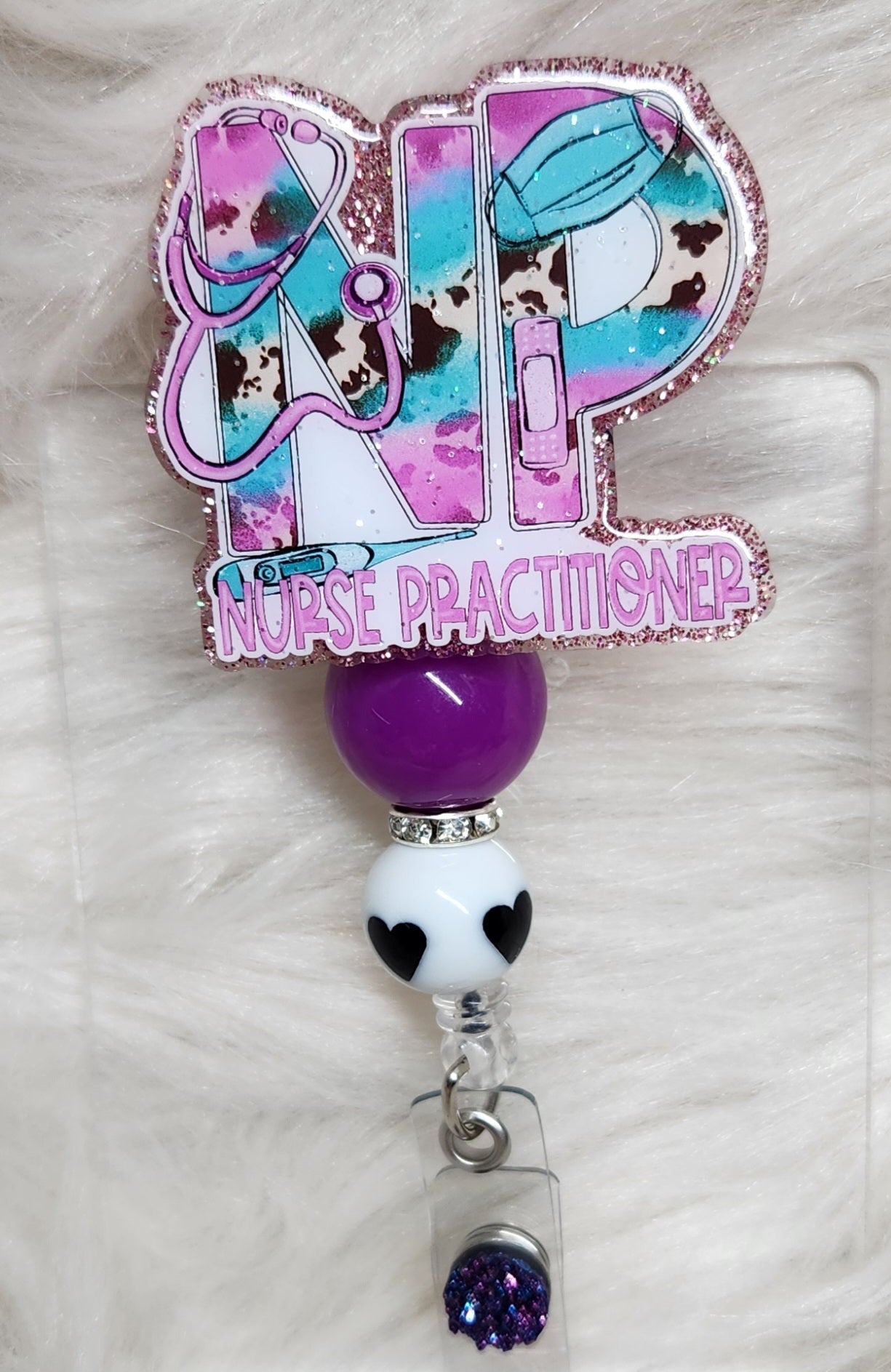 Nurse Practitioner Badge Reel Face