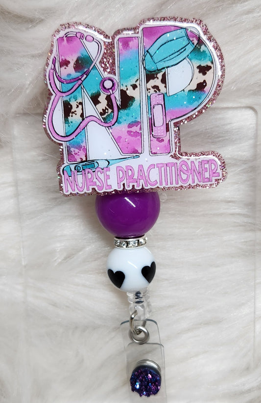 Nurse Practitioner Badge Reel Face