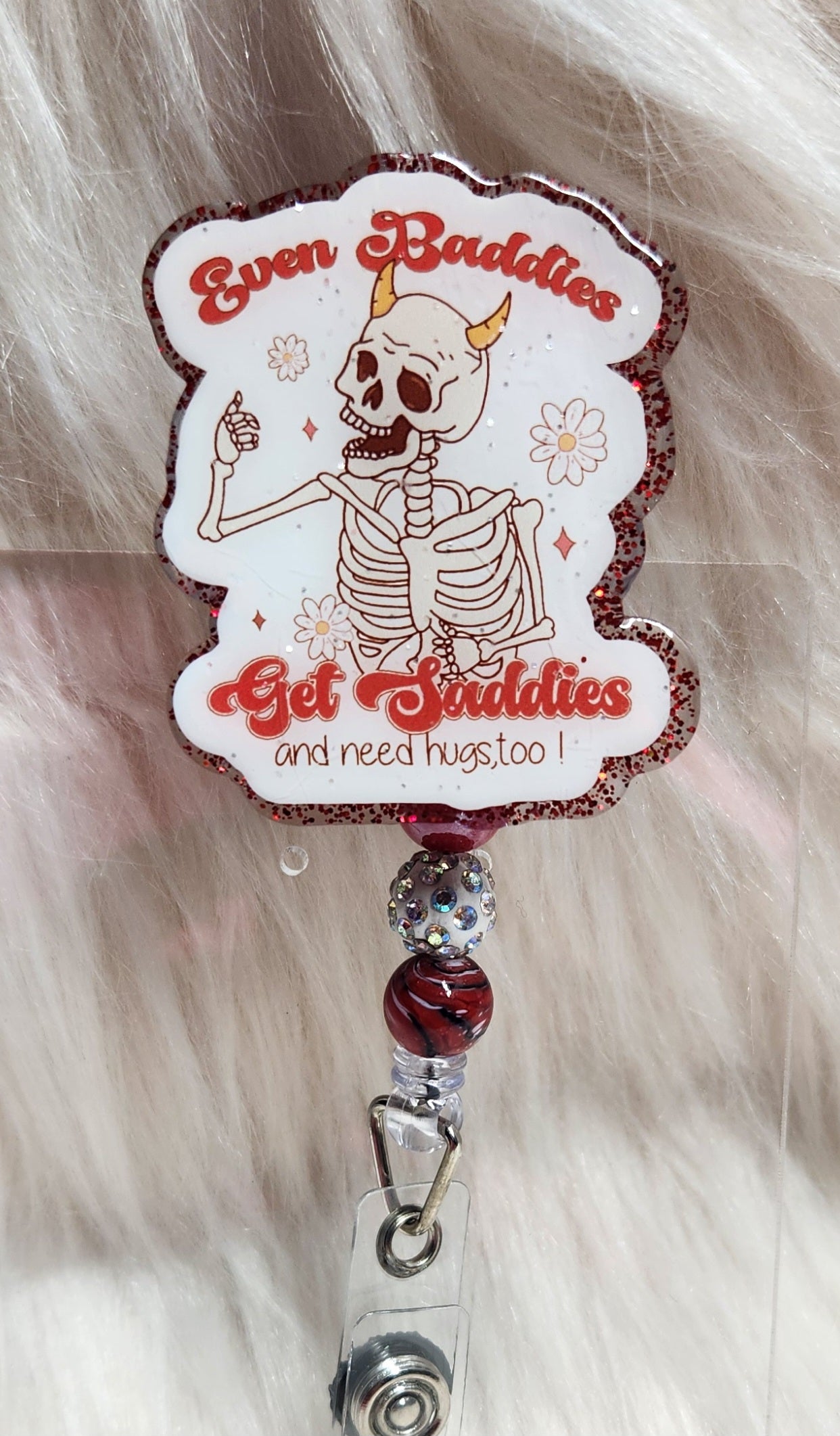 Baddies Get Saddies Badge Reel Face
