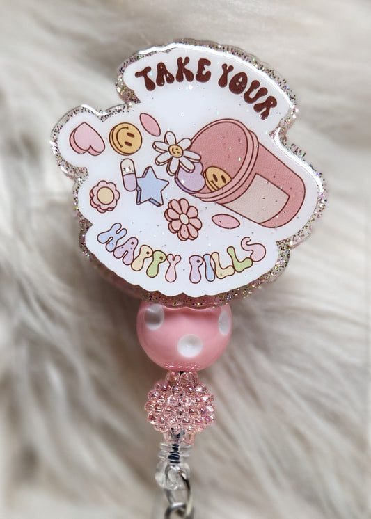 Happy Pills #1 Badge Reel Face
