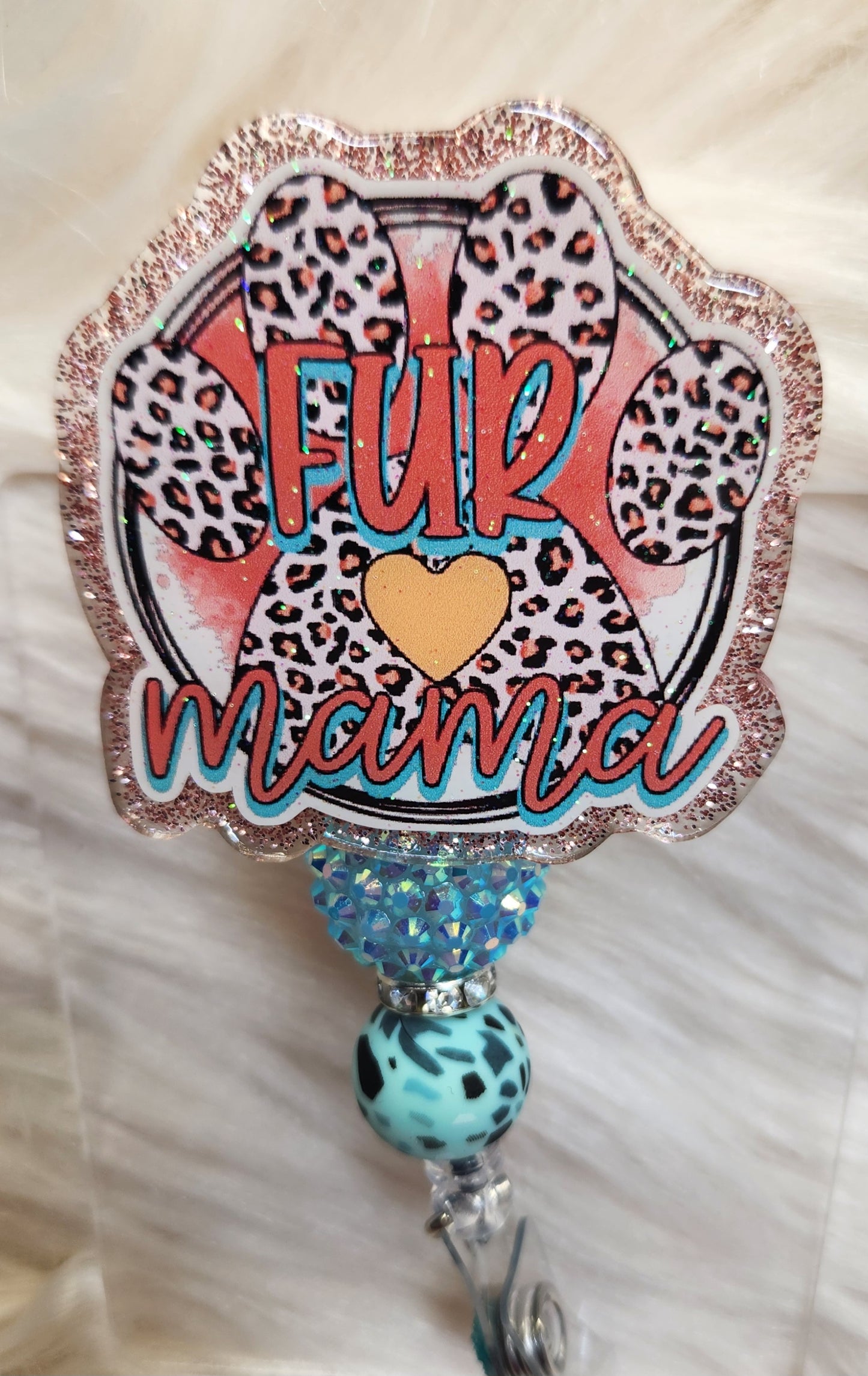 Fur Mama #1 Badge Reel Face