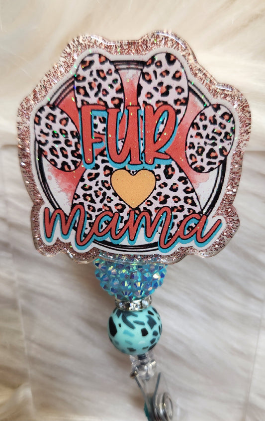 Fur Mama #1 Badge Reel Face