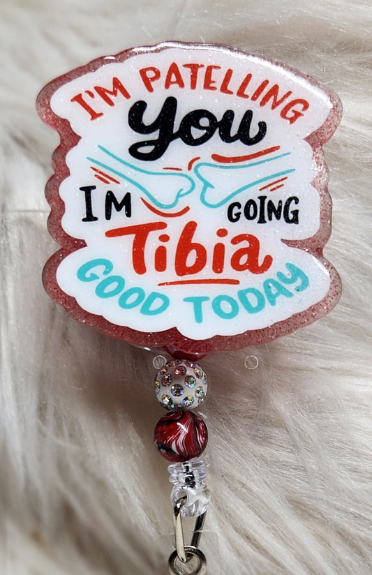 Going TIBIA OK Badge Reel Face