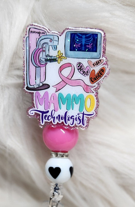 Mammogram Tech Badge Reel Face