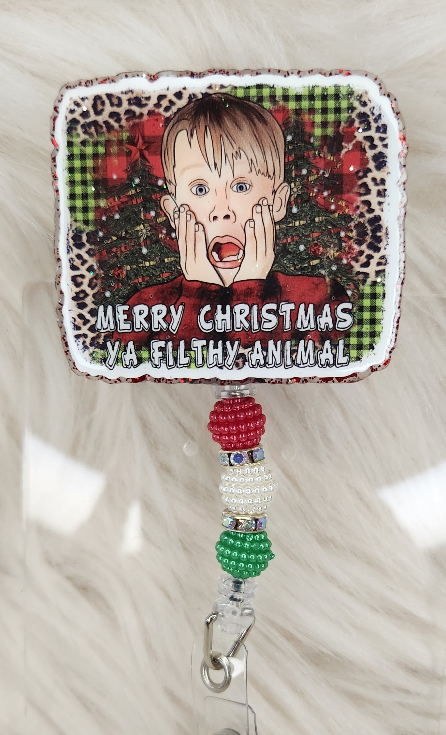 Ya Filthy Animal Badge Reel Face