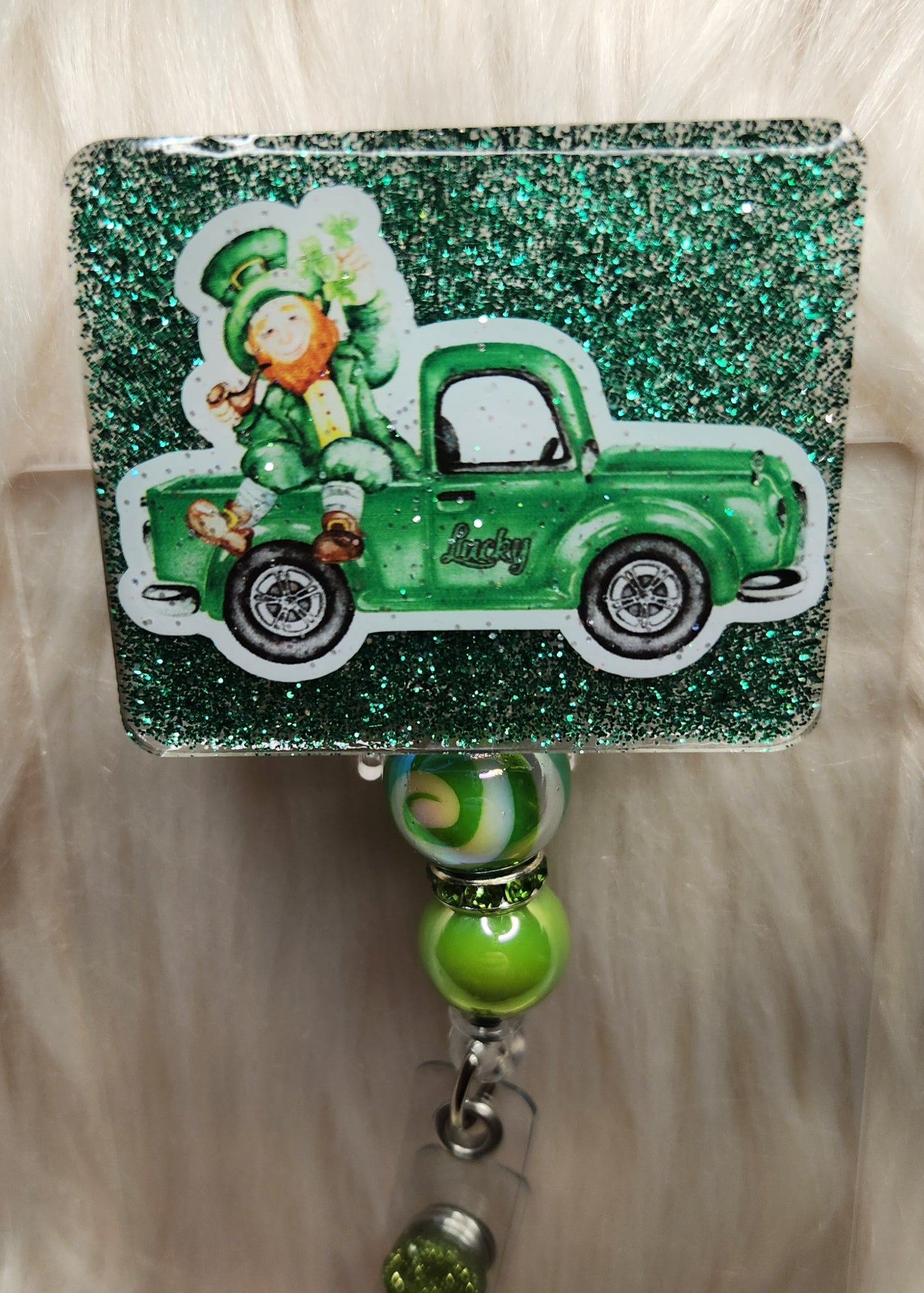 Lucky Truck Badge Reel Face