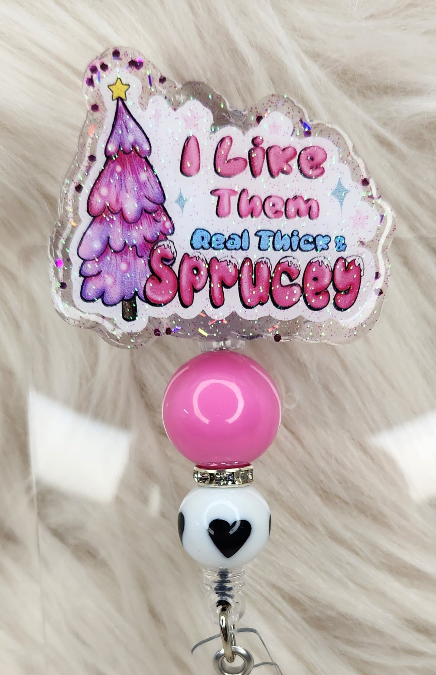 Thick & Sprucey Badge Reel Face