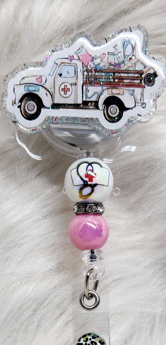 Medical Truck Badge Reel Face