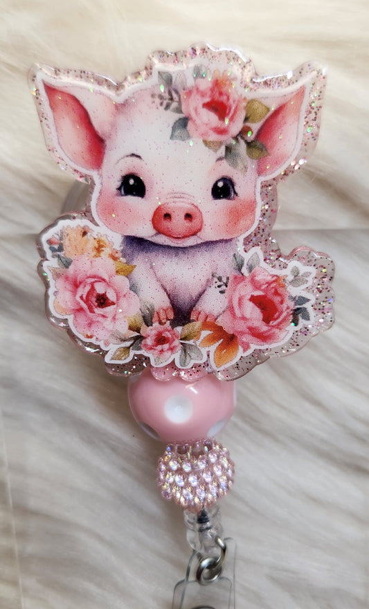 Pig #3 Badge Reel Face
