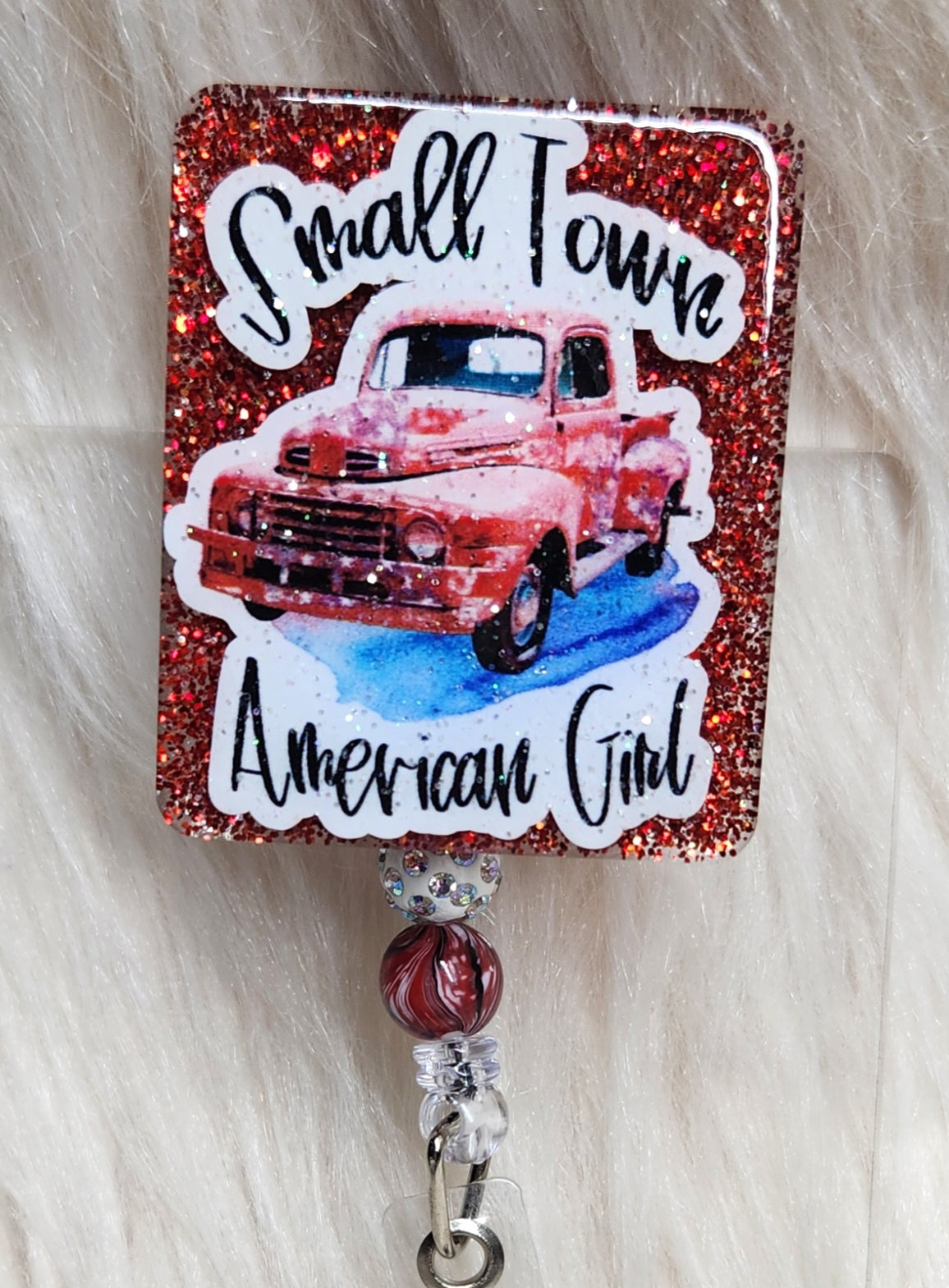 Small Town Badge Reel Face