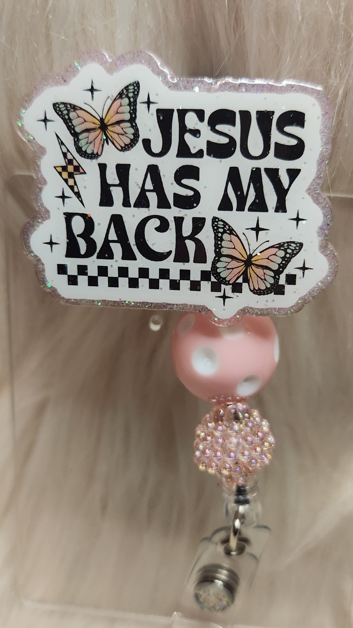 Jesus Has My Back #2 Badge Reel Face