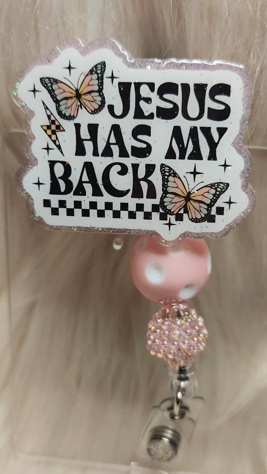 Jesus Has My Back #2 Badge Reel Face
